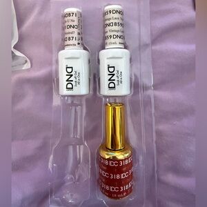 DND Gel Nail Polish Set Bundle of 3- 859, 871, and 318 Cherry Pie